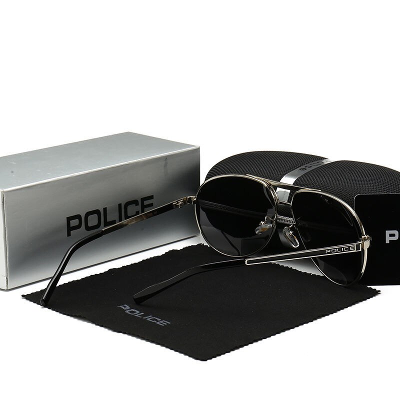 Luksus mærke politi kørsel solbriller mænd polariseret kamæleon misfarvning solbriller til mænd  uv400 8481