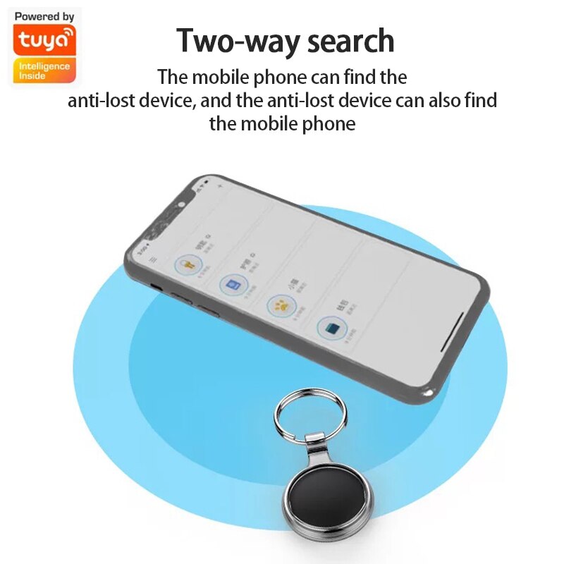 Tuya Smart Tag Bluetooth Tracer Sleutelhanger Gps Locator Portemonnee Key Finder Anti-verloren Huisdier Kind Positionering Apparaat Ondersteuning