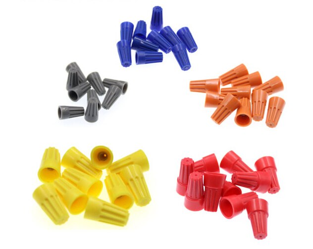 100PCS Electrical Wire Connection Screw Twist Connector Cap w/ Spring Insert Assortment Kit