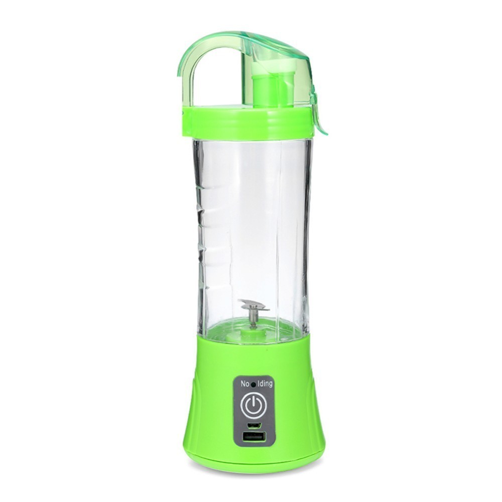 380ml frullatori portatili, spremiagrumi, spremiagrumi elettrico automatico per verzura, spremiagrumi per limone e arancia, bottiglia per frullatore: Verde
