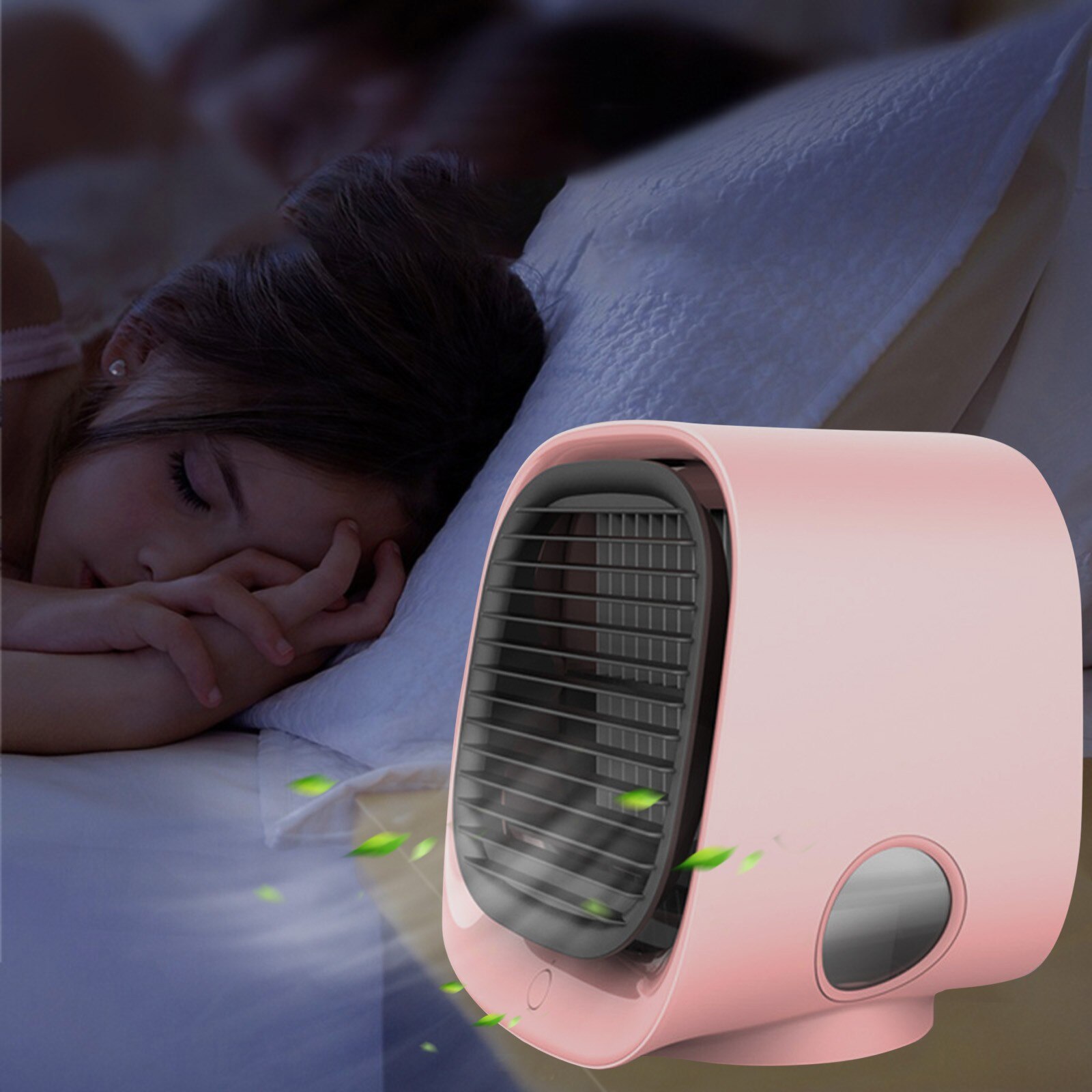 Portable Mini Air Cooler Usb Small Air Cooler Ice Crystal Small Air Conditioner Simple And Fast Office Home Nap Air Cooling Fan