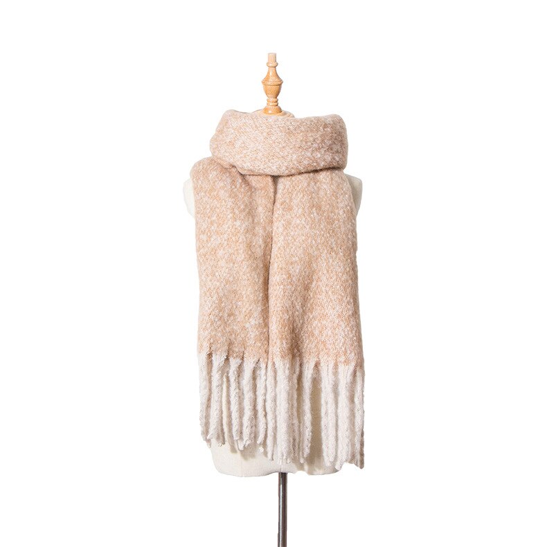 Gros sable gland pince fleur couleur correspondant écharpe châle épaississement écharpe écharpe femmes hiver Sjaals Voor Dames femmes écharpe: 10
