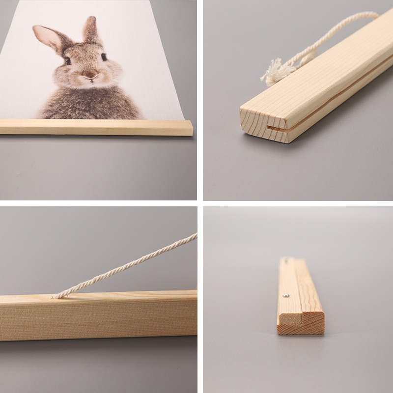 Natural Pine Solid Wood Photo Frame Pictures Posters Hanger Frames for Canvas Prints Painting Framework Wall Art Home Decoration