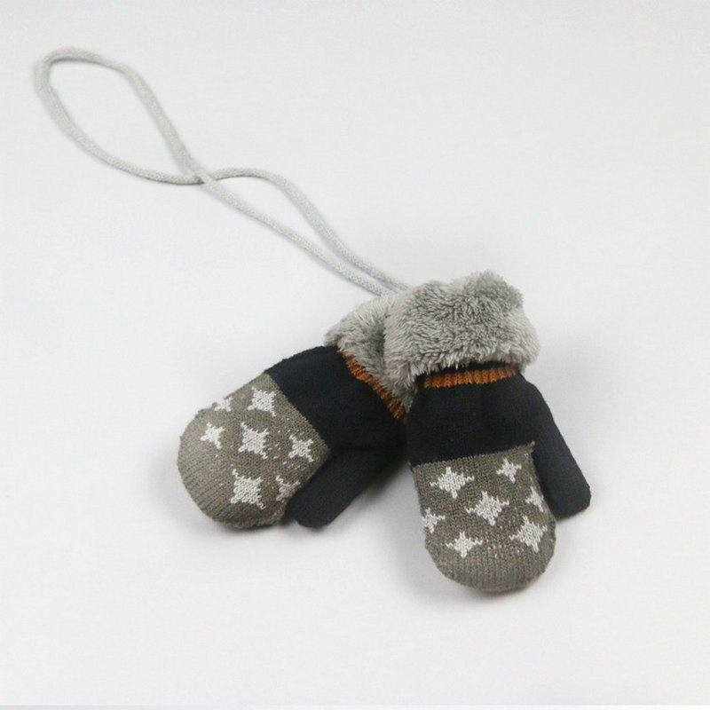 Baby Handschuhe Volle Finger Junge Mädchen Handschuh Kleinkind Baumwolle betroffen Blatt Winter Warme Handschuhe Kleinkinder Gestrickte Fäustlinge für 1-4Y Baby: Typ 8