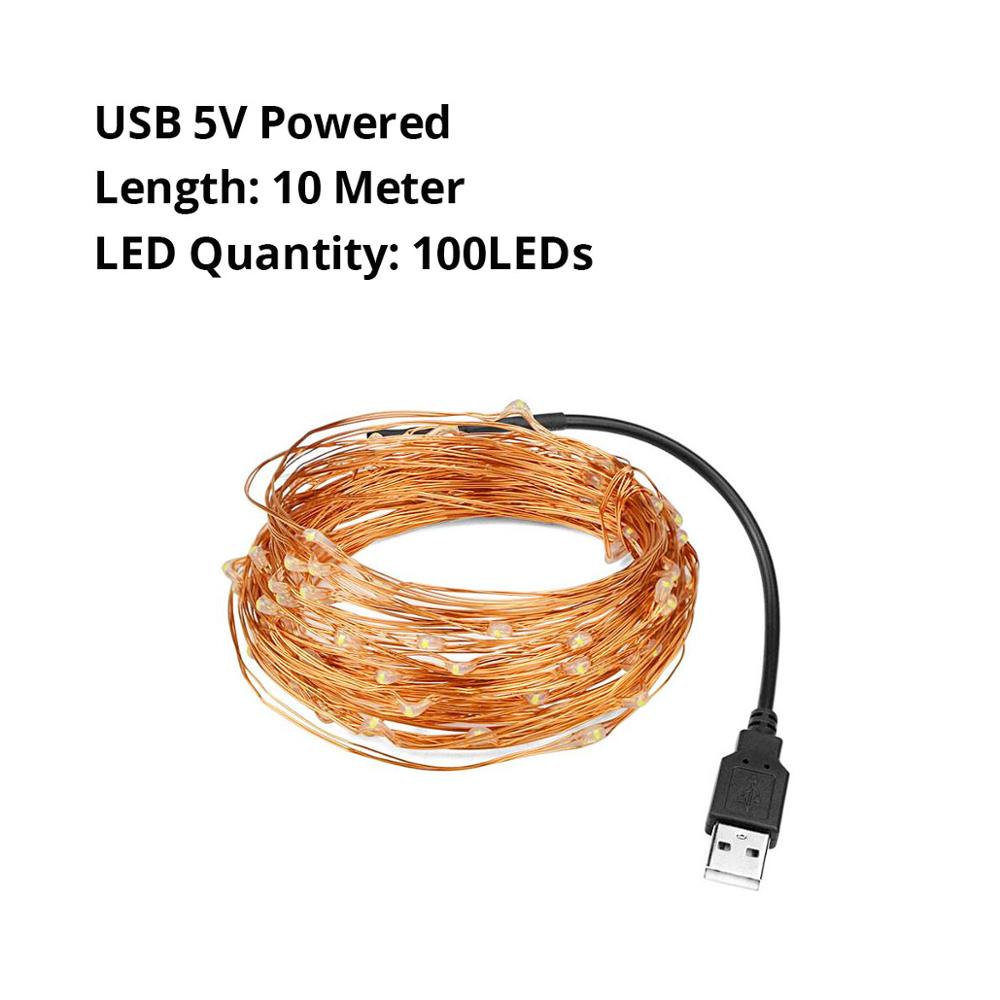 Unterwasser Girlande Lampe IP65 Wasserdichte LED Streifen Schwimmen Schwimmbad Hause Dekorative Band Garten lichter Weihnachten Schnur Licht: USB Energie 10M / Weiß