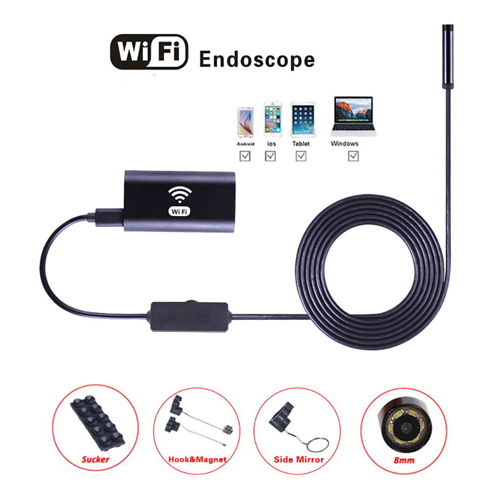 IP67 Draadloze endoscoop WiFi Endoscopie Camera HD 720P Camera Snake Met 6 LED Voor Mobiele Telefoon Verbinding