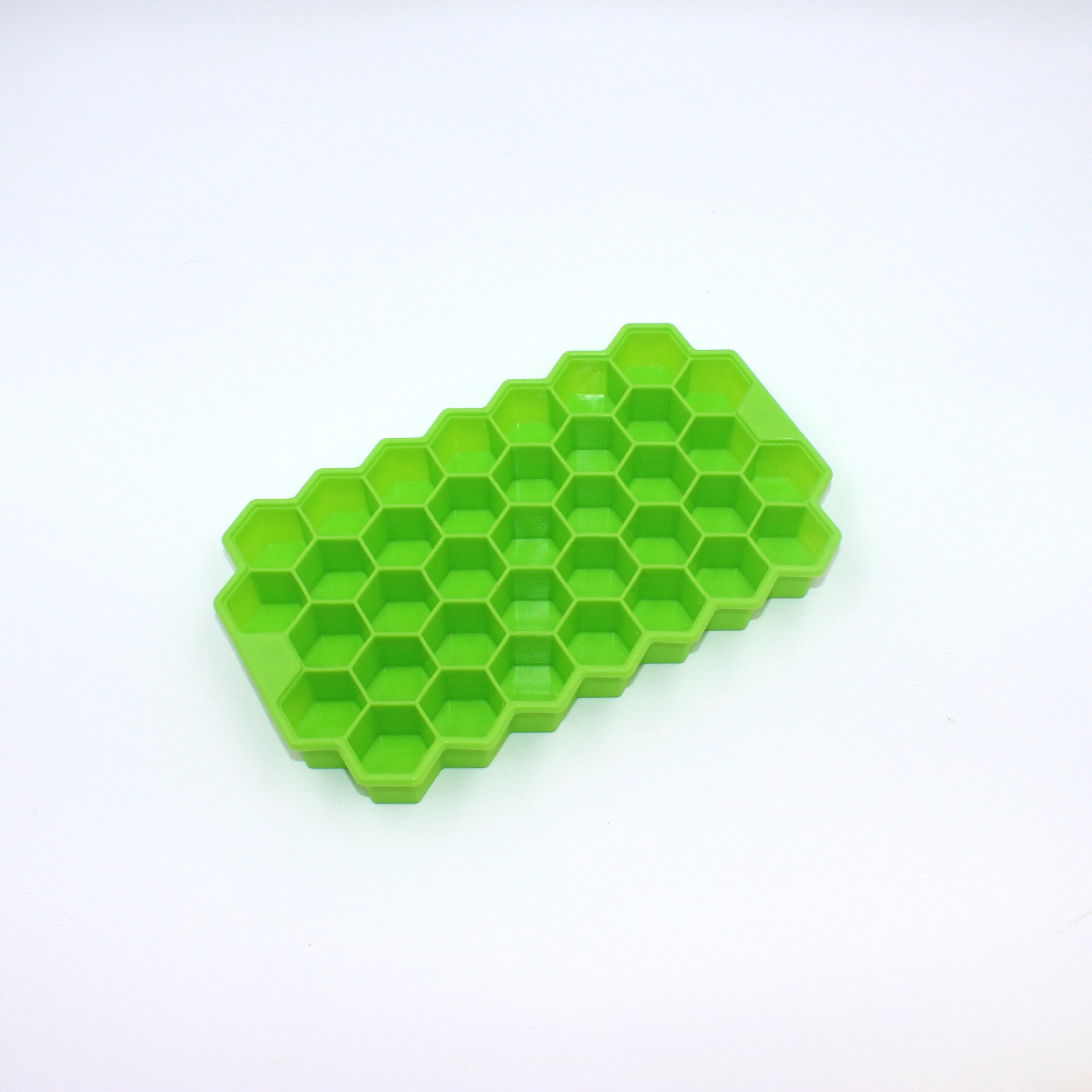 Honeycomb Shape Ice Cube 37 Cubes Ice Tray Ice Cube Mold Storage Containers Ice Cube Tray Mold Ice Tray silicone ice cube tray: Green
