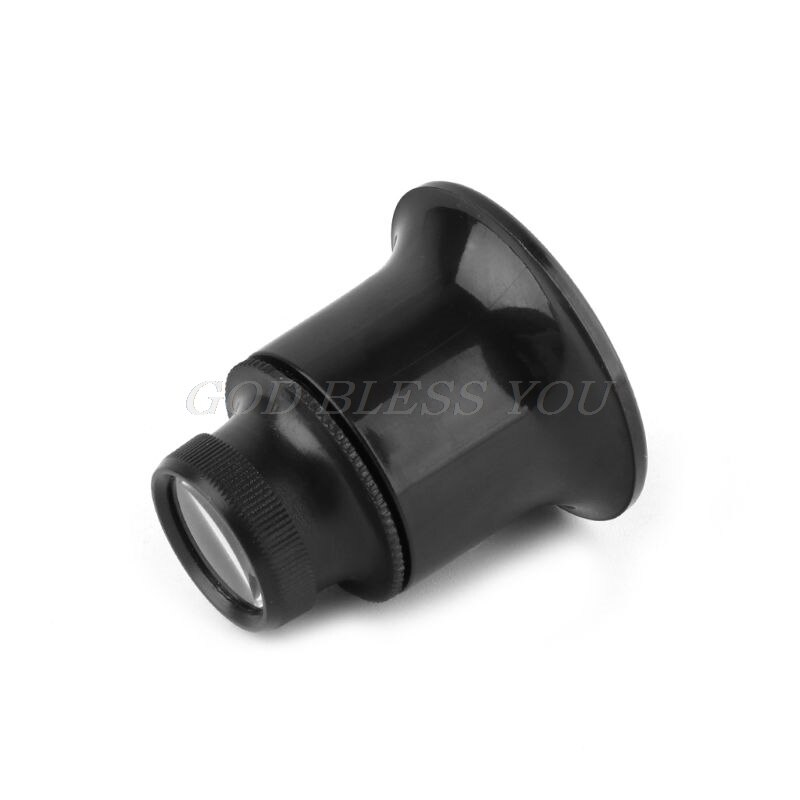 20X Jeweler Watch Magnifier Tool Monocular Magnifying Glass Loupe Lens Black