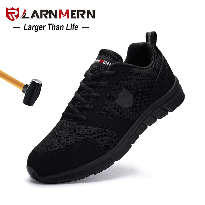 LARNMERN Männer der Arbeit Sicherheits Schuhe Stahl Kappe Bau Sneaker Atmungs Leichte Anti-smashing Anti-statische Nicht-slip schuh