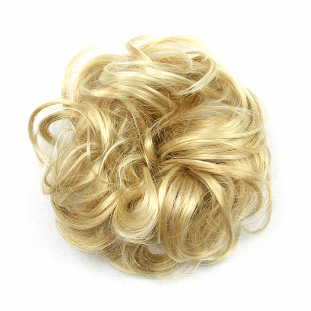 Syntetiskt rufsigt hårband vinrött uppsatt hårband flexibla scrunchies lockiga löshår chignon hårband scrunchie: #26