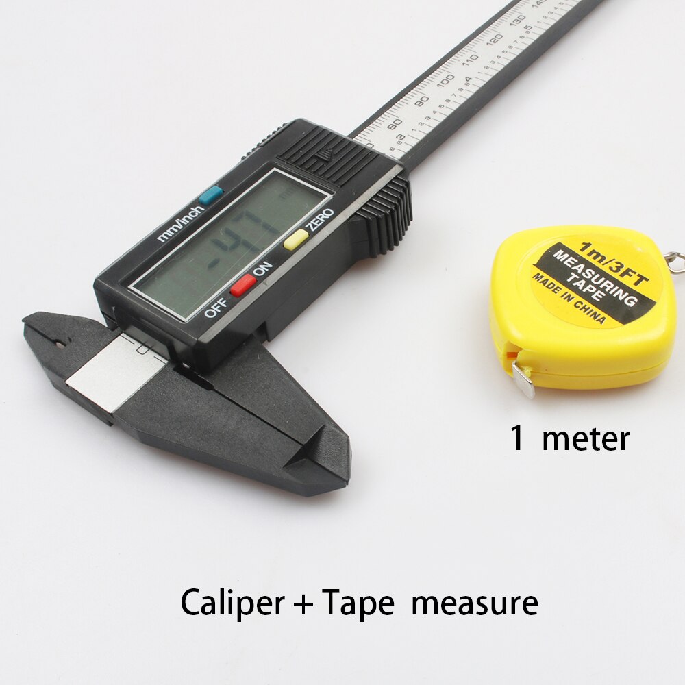 Calibrador Vernier electrónico Digital de fibra de carbono, herramienta de medición de micrómetro, cinta métrica de 1m, 150mm, 6 pulgadas, LCD,