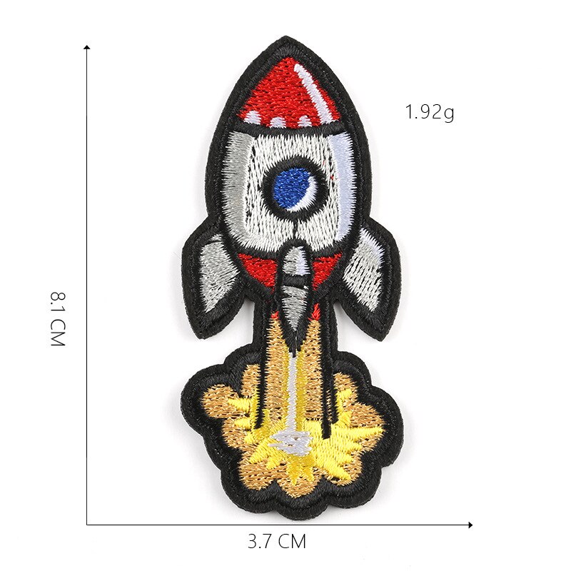 Rumskib astronaut stof klistermærker kan stryges tøj tilbehør broderi patch, tøj rygsæk gør-det-selv dekoration: 4