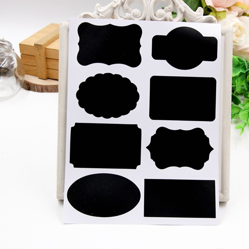 8x beschrijfbare etiketten-labels-stickers 8 cm herbruikbaar - stickers - kantoorartikelen kopen? | Korting tot 21