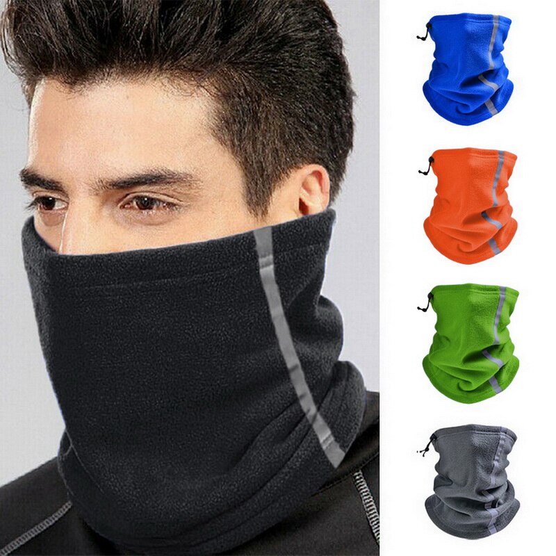 Cache-nez réfléchissant pour hommes et femmes, Bandana d&#39;hiver, randonnée, Ski, cache-cou, cyclisme, Tube de vélo, écharpe thermique, demi-masque de sport