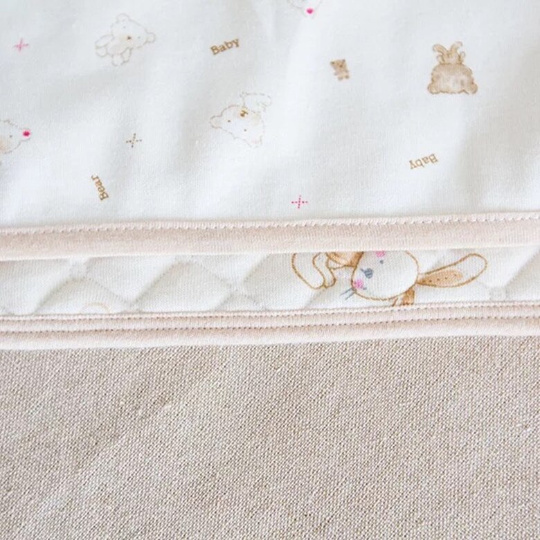 Natural Colour Organic Cotton Ribbon Fabric 40 mm Natural white Brown stripe color 100 meters for baby clothes cuffs and neck