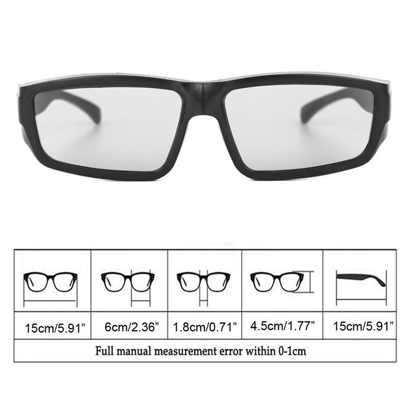 Circulair gepolariseerde passieve 3d stereobril zwart  h4 voor tv echt  d 3d bioscopen