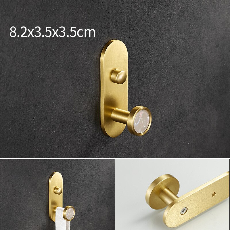 1pc aluminium wandgemonteerde kapstokken voor thuis, slaapkamer, keuken, sleutel, handdoekhangers: Wit een