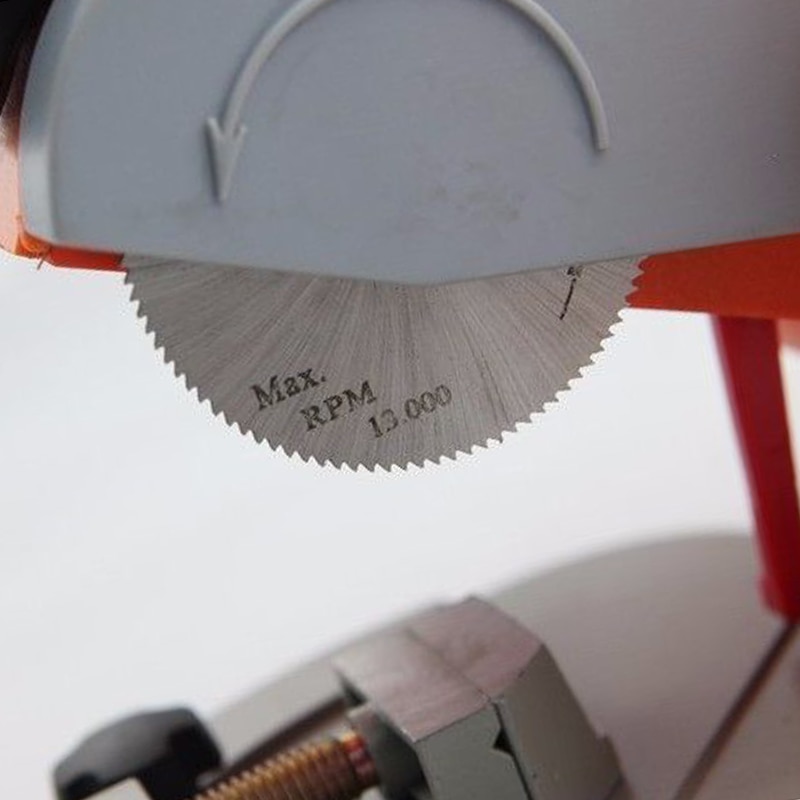 Mini Electric Saw Cutting Machine High Speed Bench Cut-Off Saw Steel Blade for Cutting Metal Wood Plastic Adjustable Eu Plug