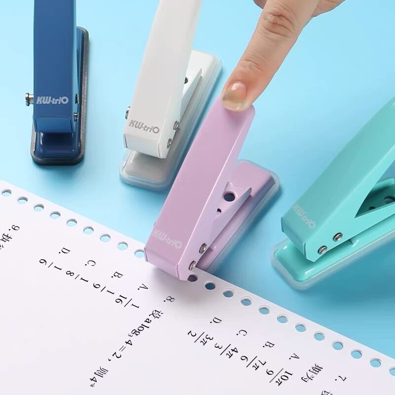MINKYS Kawaii Binder Hole Punch For Journal Paper Ring DIY Paper Cutter Craft Machine Office School Stationery