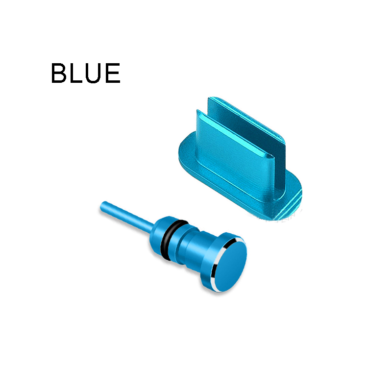 Protector de teléfono Usb c, enchufe antipolvo para Usb, cubierta antipolvo, accesorios para teléfono celular, tapa antipolvo tipo c, conector para auriculares: Azul