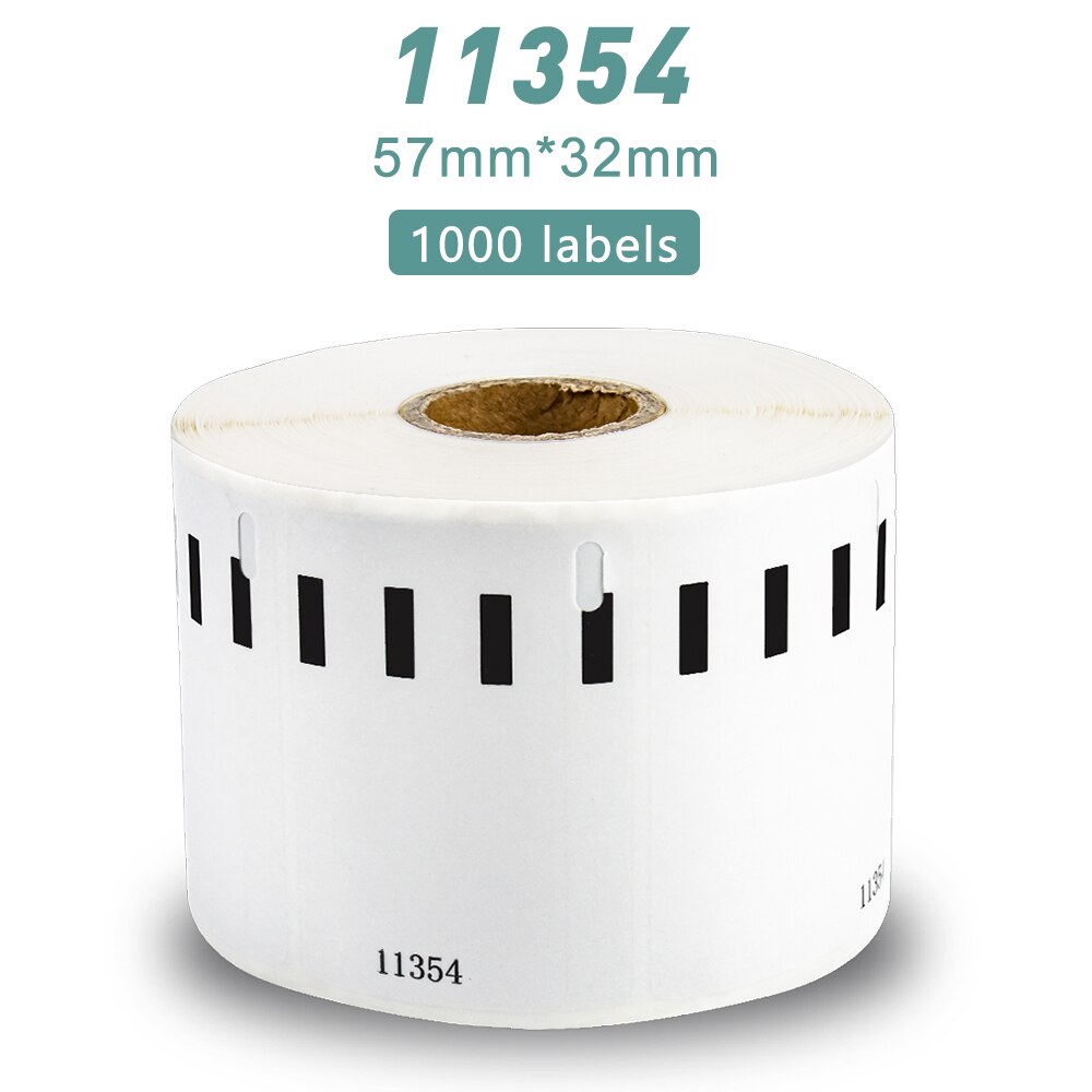 Termopappersetikettrulle 11354 11352 11355 99010 99012 30323 30252 99014 utskrivbara pappersklistermärken för dymo labelwriter 450 turbo: 11354