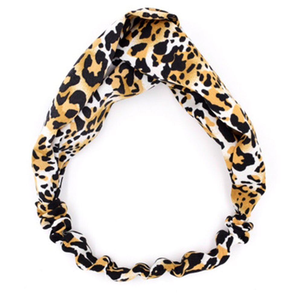Haaraccessoires voor dames, luipaardprint hoofdbanden, tulband haarband met kruisknoop, elastische sport haarband, hoofddeksels
