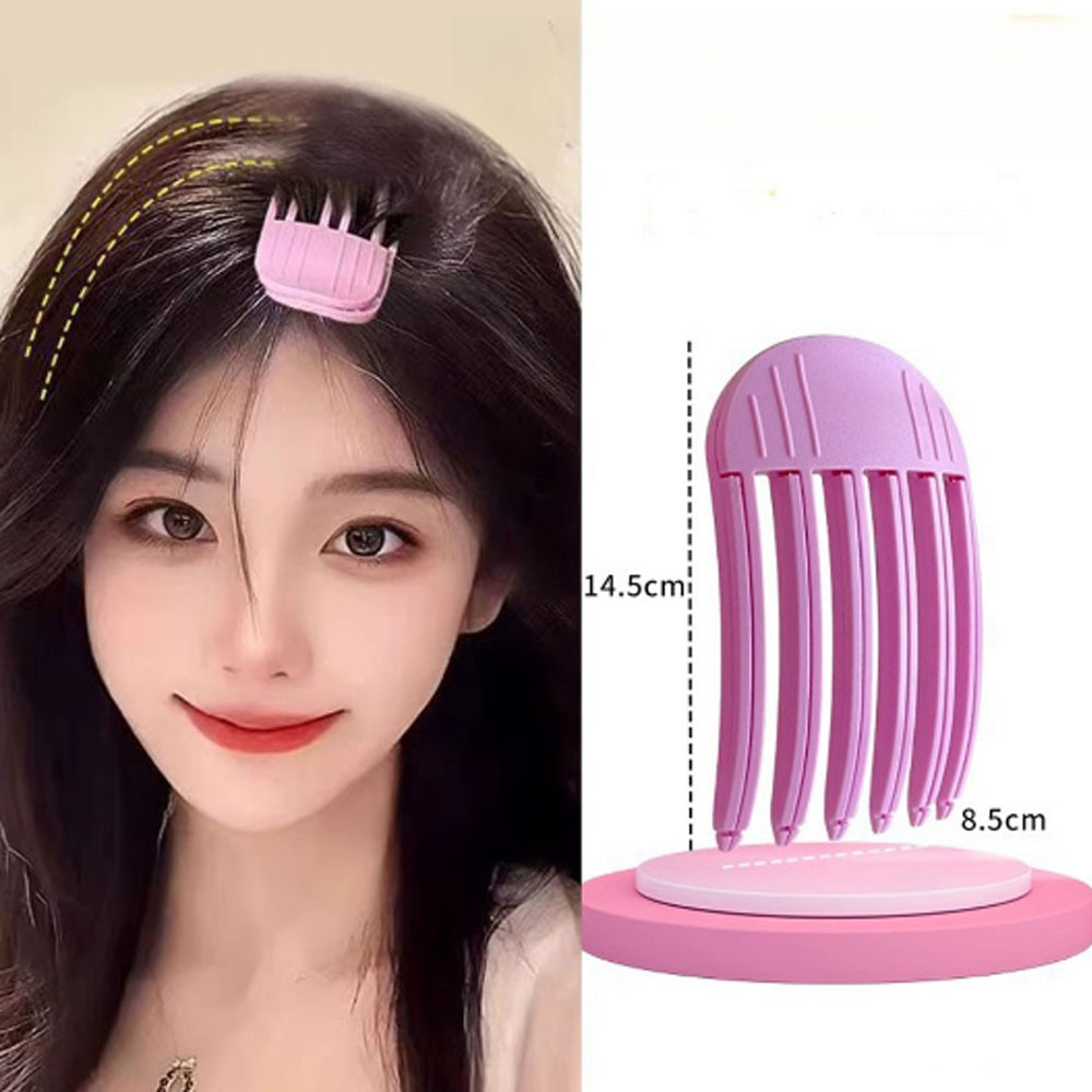 Flauschige Haarnadel Eisstockschießen Pony Clips Haarwurzeln Volumizing Haar Clips Frauen Eisstockschießen Feste bilden Clips Volumen Haar Rolle: Rosa