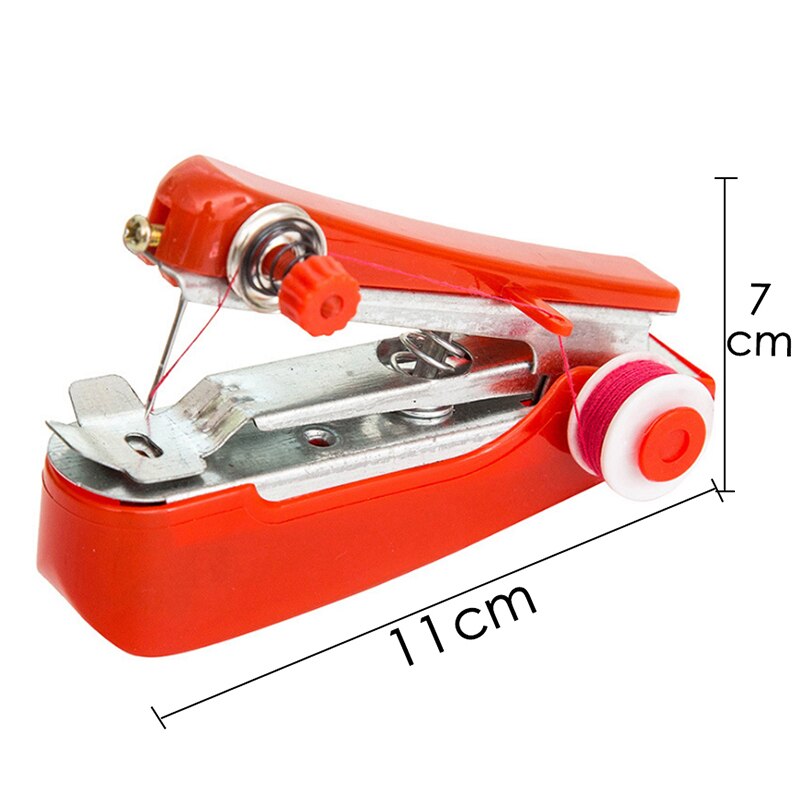Mini máquinas de coser Rojas, accesorios de herramientas de costura portátiles e inalámbricas, 1 unidad: Red2