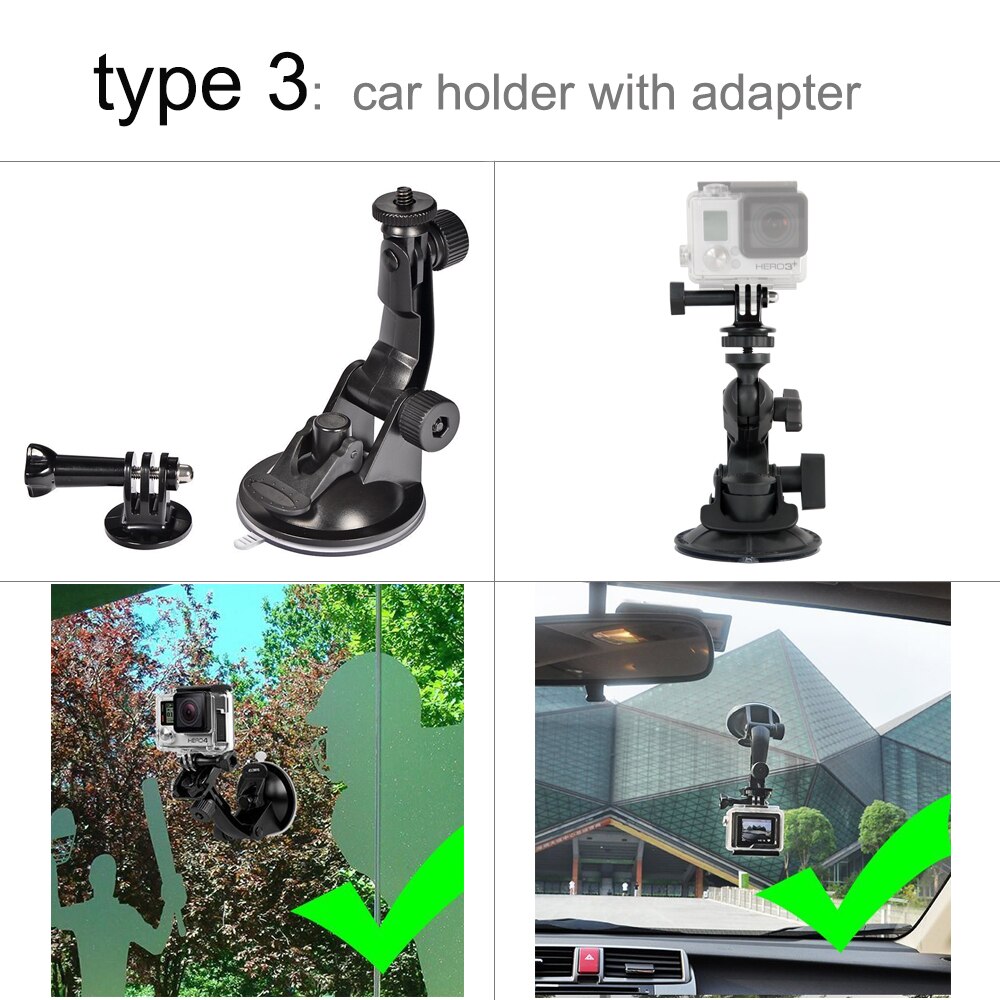 Fiets/Fiets Mount Voor Hero 5 Accessoires Voor Xiaomi Yi Zuignap Houder Voor Gopro Sjcam Sj4000 eken H9 H9R
