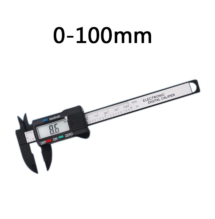 Præcision digital skydelære stor lcd skærm plast elektronisk nore skydelære måleværktøj 6 tommer 0-150mm: 0 to 100mm