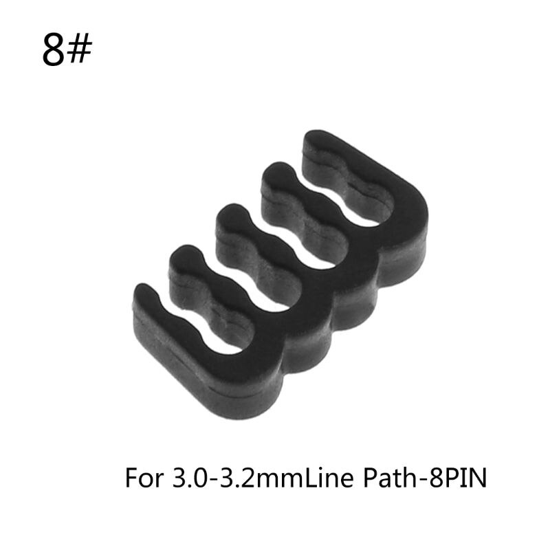 Pp kabel kam /klämma /klämma /dresser för 3.0-3.2 mm kablar svart 6/8/24 stift