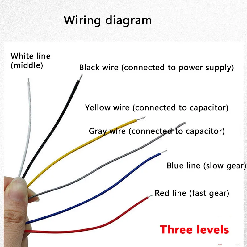 1pcs 6-Wire Tower Fan Motor Accessories Electric Fan High-Power 220V Motor Household Floor-Standing Silent Head