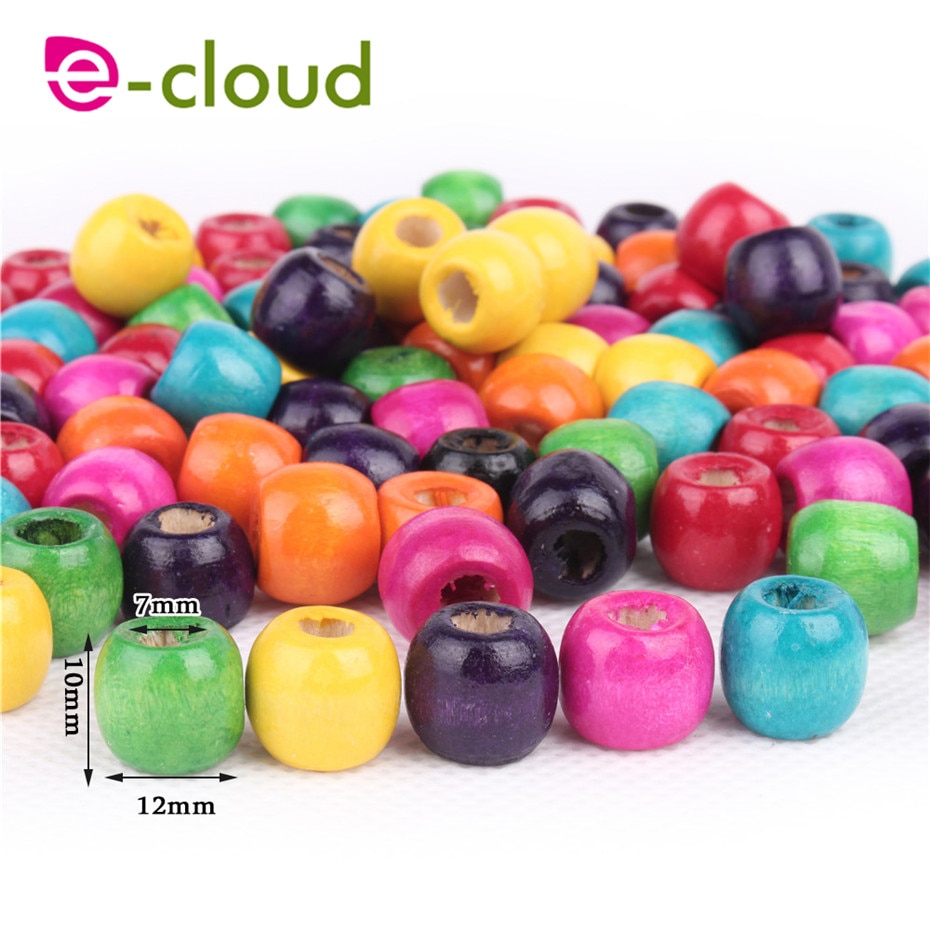 100 Stks 7mm Dreadlock Kraal Houten Haar Kralen Vlechten Grote Gat Dreadlock Kraal Ring Buizen Voor Vlechten Haarverlenging accessoires