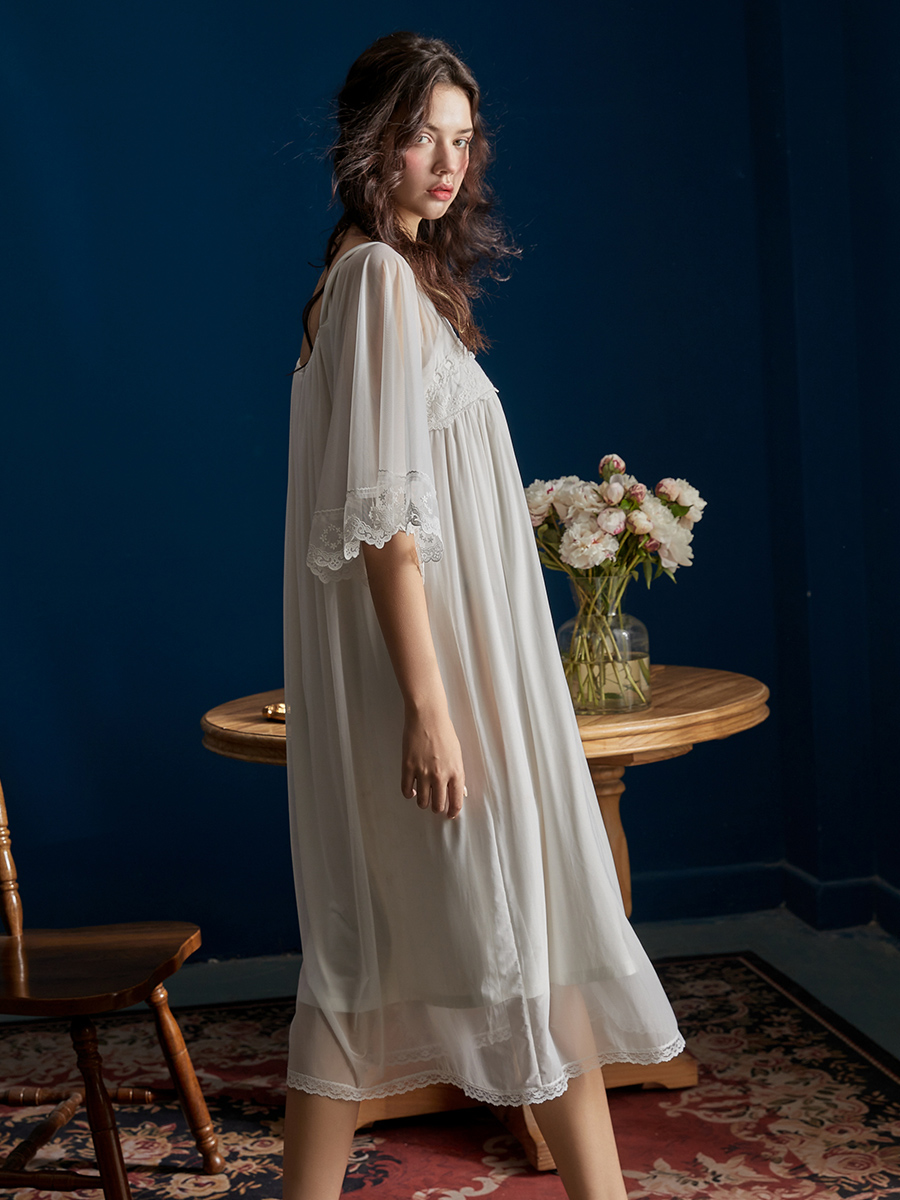Camisón de China para mujer, ropa de dormir de verano, estilo chino Medieval