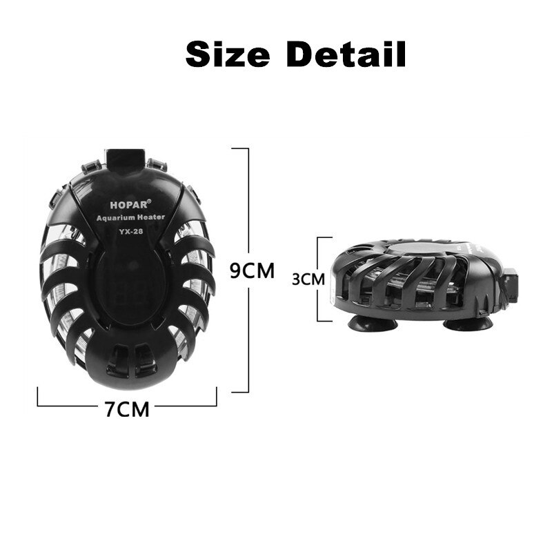 Calentador de agua de acuario de 50 W, controlador de temperatura Digital LED automático para acuario, barras de calentamiento para pecera de tortuga 220-240V