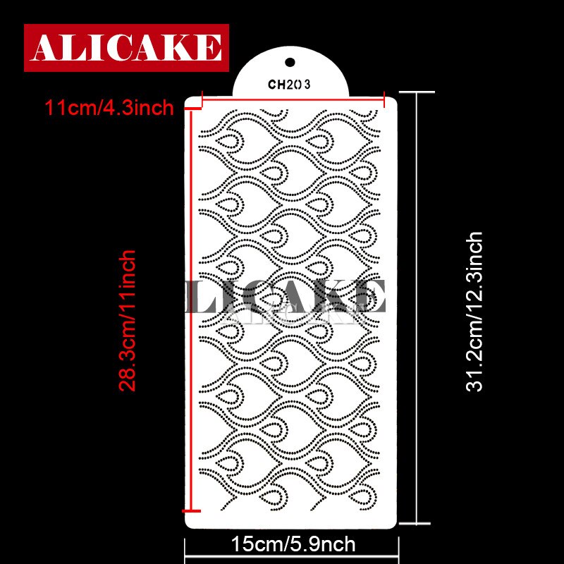 Cake Stencil Petal Shape Pattern Wedding Cake Decorating Fondant Lace Cake Boder Stencils Template Drawing Mold Tool Bakeware