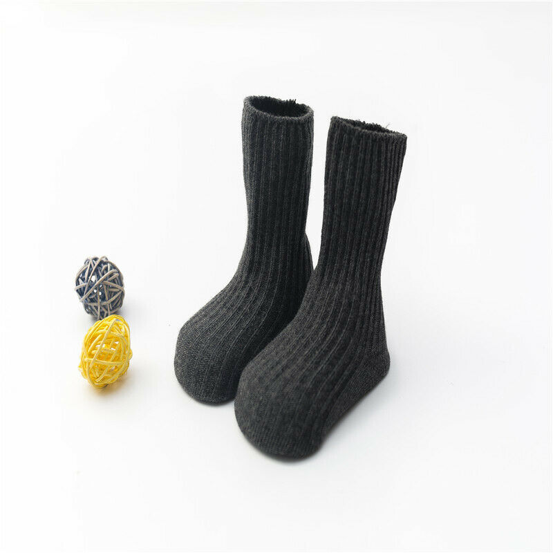 0-4T Solid Anti-slip Baby Boy Girl Cotton Socks NewBorn Infant Toddler Casual Soft Ankle Sock: Dark grey / 2 to 4Years