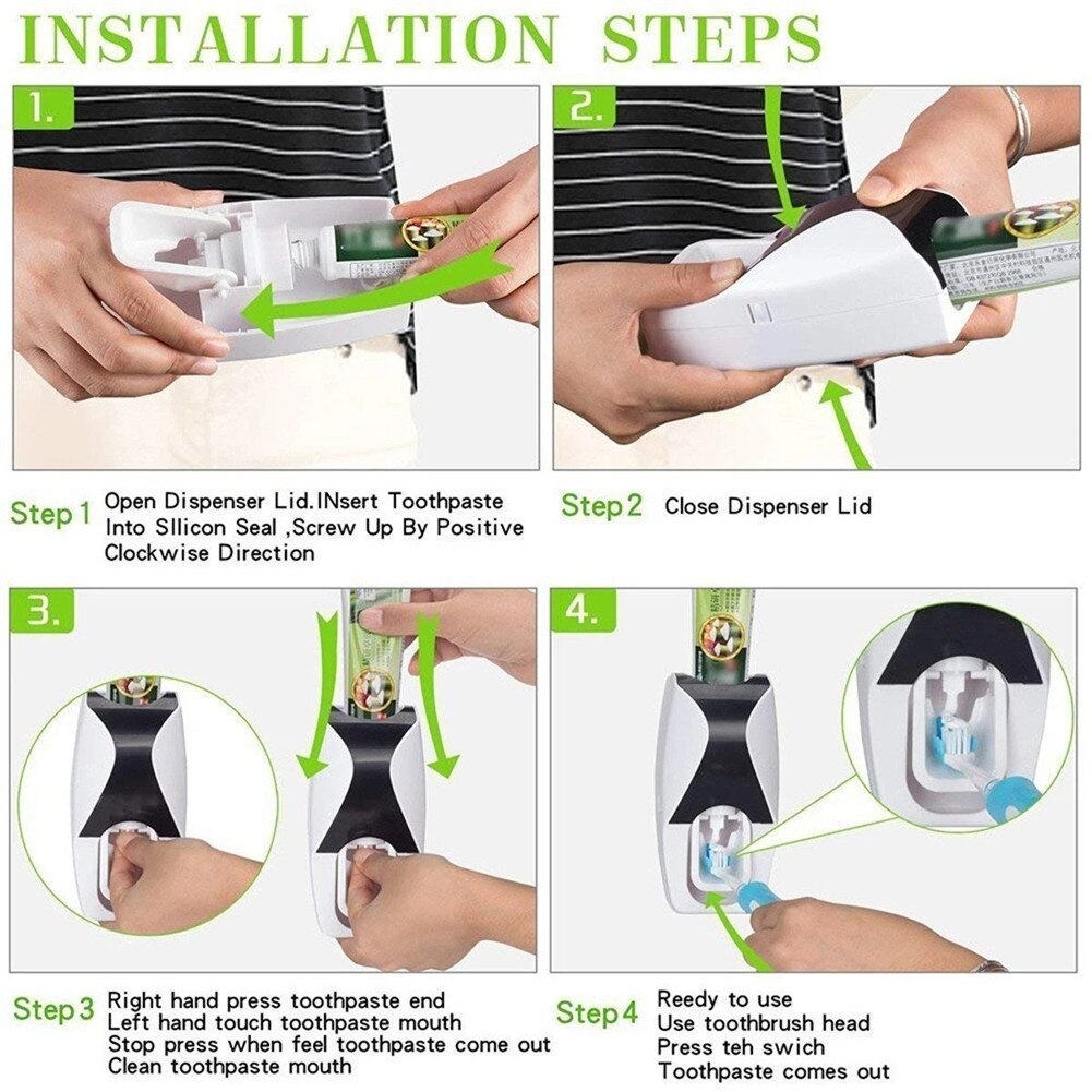 5 Kleuren Automatische Auto Tandpasta Dispenser + Tandenborstelhouder Set Wall Mount Wijn Thuis Badkamer Accessoires