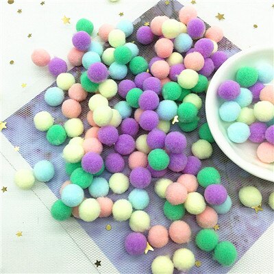 Multi size mix färg pompoms päls hantverk gör det själv mjuka pom poms bollar bröllop dekor lim på tyg tillbehör 8/10/15/20/25/30mm 20g: Varm 10mm blanda 20g