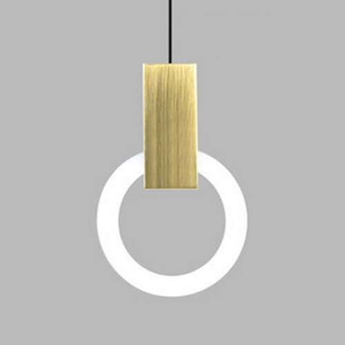 Modern duplex rund ring pendellampor glaslampor enkla trappor ihåliga sovrum restaurangbelysning  t9: S 20 x 31cm / Varm vit