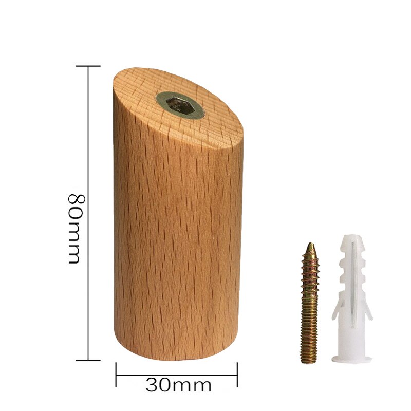 Cintre mural en bois naturel pour vêtements, porte-manteau, porte-clés, chapeau, écharpe, articles divers, sac à main, organisateur de rangement, support de salle de bain: Beech wood 8x3cm