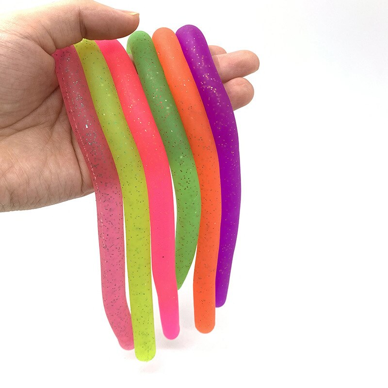 Kleurrijke Zintuiglijke Fidget Stretch Speelgoed Stretchy Snaren Fidget Speelgoed Voor Ontspannen 12Pcs 6 Kleuren Voor Volwassenen En Kinderen sci