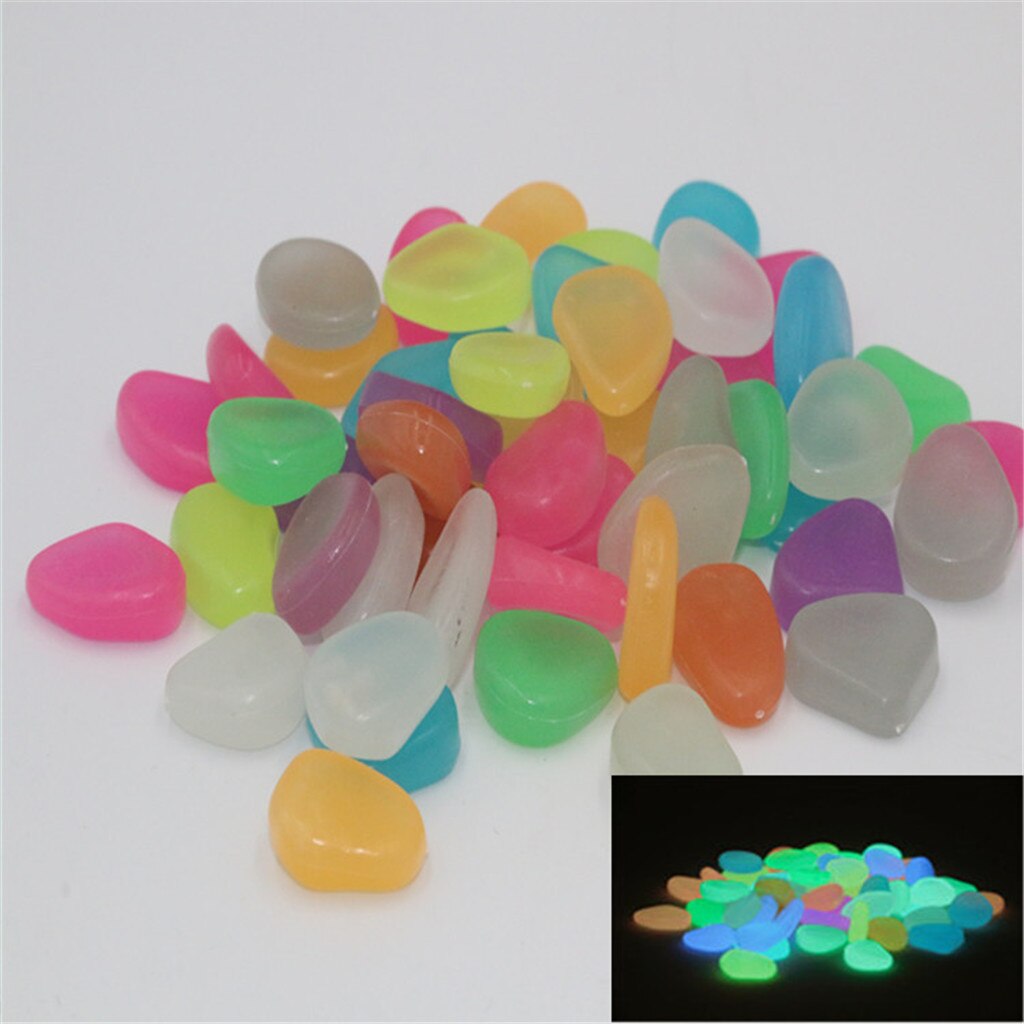 Sale200 Stuks Tuin Decoratie Glow In The Dark Lichtgevende Pebbles Stones Wedding Ondersteuning 0.5: Multicolor 