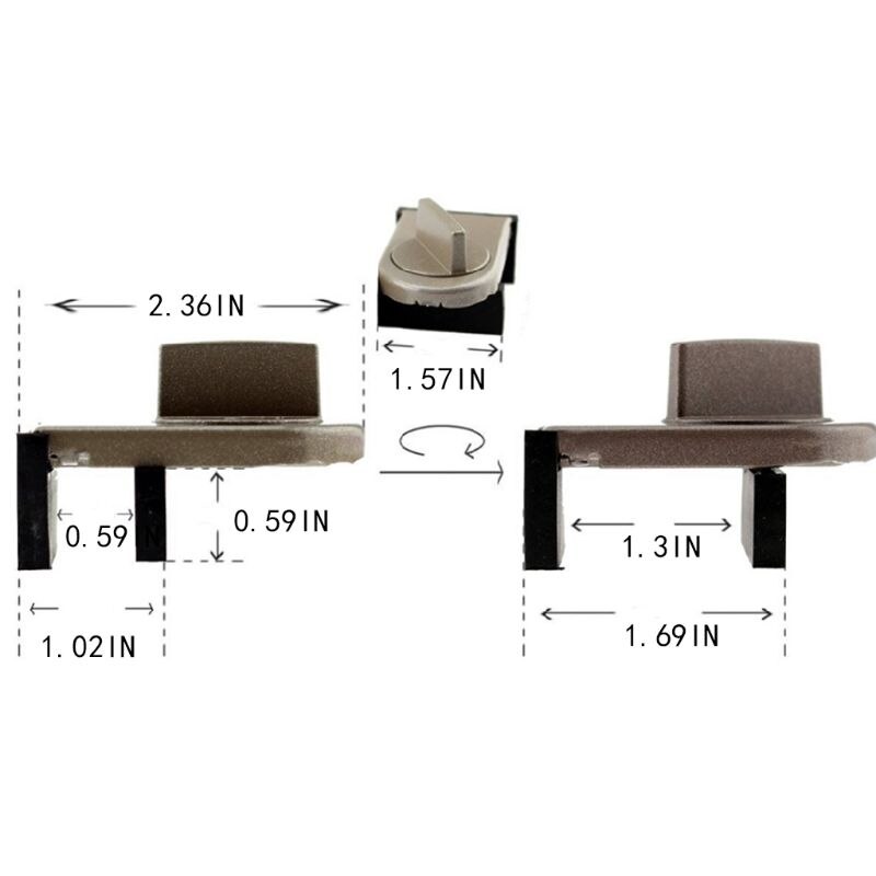 2Pcs Window Lock Sliding Sash Stopper Kast Positie Limiet Spacer Deuren Veiligheid Anti-Diefstal Slot Wedge Met Rubber cover Qiang