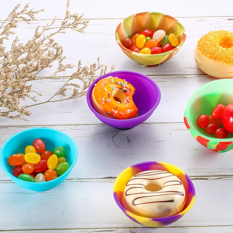 14 Stks/set Mini Siliconen Pinch Bowls Zachte Flexibele Babyvoeding Kom Keuken Benodigdheden