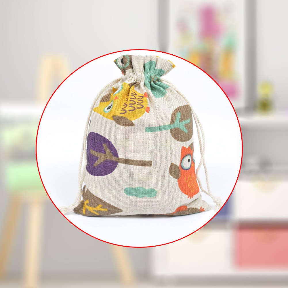 Katoenen Canvas Tas Cartoon Tas Pocket Tasje Thee Bag Afdrukken