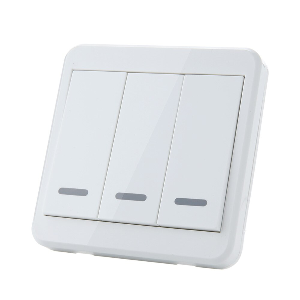 KTNNKG 433 MHz télécommande universelle sans fil 86 panneau mural émetteur RF avec 1 2 3 boutons pour interrupteur d'éclairage de la maison: 3 Buttons