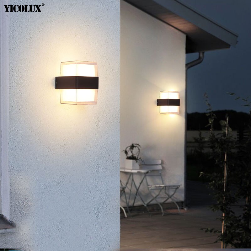 Moderne Outdoor Waterdichte IP65 Wandlamp LED Verlichting Voor Binnenplaats Licht Gangpad Balkon Gang Decoratieve Verlichting Veranda Tuin