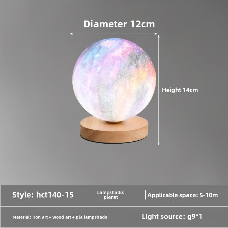 3d månelamper soveværelse sengebordslampe usb-stik natlamper lamper til stue standerlampe indretning hjem: Sort / Sort
