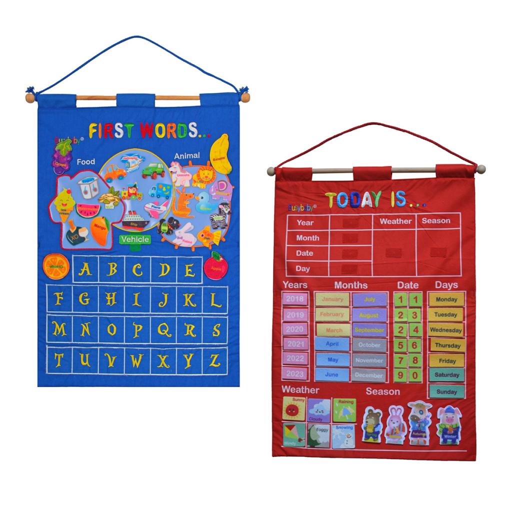 Wall Hanging Calendar Weather Season Date Months Year Day for Chiledren Kids Early Education Preschool Education